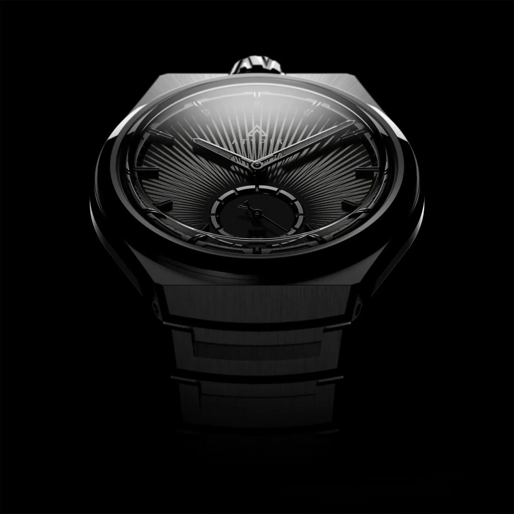 Atypik AT01 guilloché dial in daylight